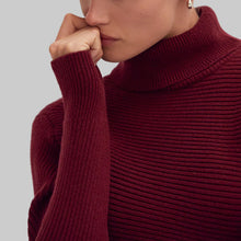 Load image into Gallery viewer, Crescent Brooks Dress and Sweater Two Piece Set-Carbernet
