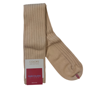 Marcoliani Over the Calf Colors Dress Sock-The Dress Code-Khaki