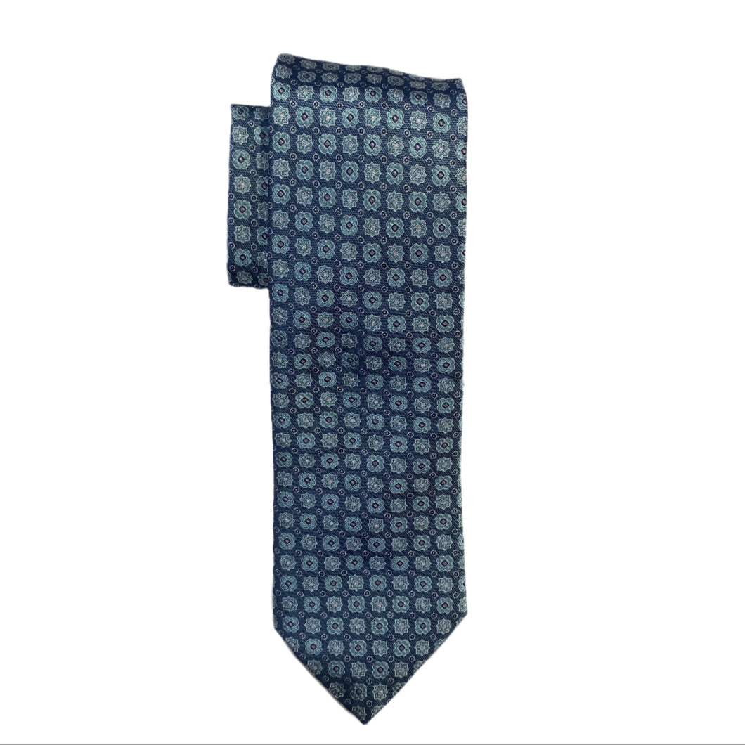 Geoff Nicholson Neckwear-Small Floral Dot Motif-Basil Green