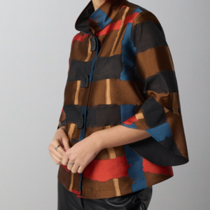 Joseph Ribkoff Stand Collar Trapeze Jacket