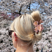 Load image into Gallery viewer, Solar Eclipse Cherry Blossom Flower Claw Hair Clip- Pink
