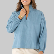 Load image into Gallery viewer, Emily McCarthy Long-Sleeve Poppy- Denim Chambray
