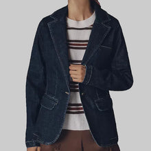 Load image into Gallery viewer, Dear John Minah Denim Blazer-Naval Academy
