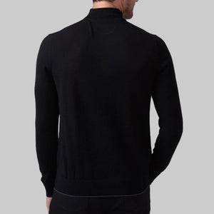 Raffi Solid Merino Mock-Black
