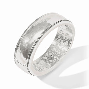 Julie Vos Cannes Statement Hinge Bangle-Silver