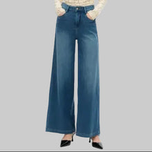 Load image into Gallery viewer, Bayeas High Rise Wide Leg-Medium Blue
