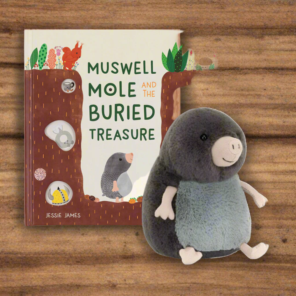 Jellycat Muswell Mole & Muswell Mole and the Buried Treasure Book