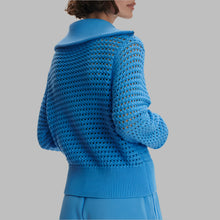 Load image into Gallery viewer, Varley Eloise Full Zip Knit-Azure Blue
