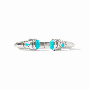 Julie Vos Cannes Demi Cuff-Turquoise Silver