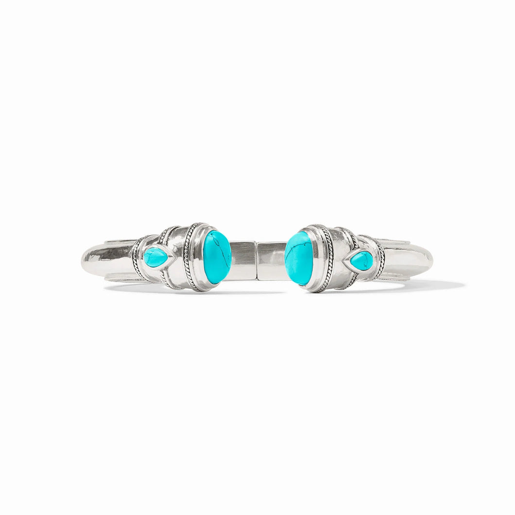 Julie Vos Cannes Demi Cuff-Turquoise Silver