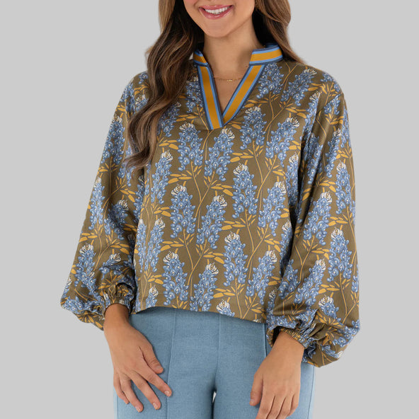 Emily McCarthy Lolli Top- Bluebonnet