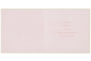Niquea.D Congrats Baby Card- Classic Girl Outfit