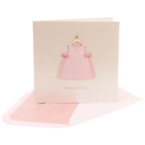 Niquea.D Congrats Baby Card- Classic Girl Outfit
