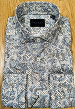 Load image into Gallery viewer, Calder Sport Shirt-Newport Fit-Cream/Light Blue Paisley
