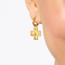 Load image into Gallery viewer, Julie Vos Malta Canterbury Hoop &amp; Charm Earring-Gold
