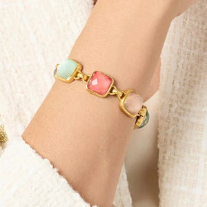 Julie Vos Catalina Stone Bracelet-Gold/Iridescent Multi Stone