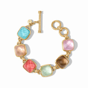 Julie Vos Catalina Stone Bracelet-Gold/Iridescent Multi Stone