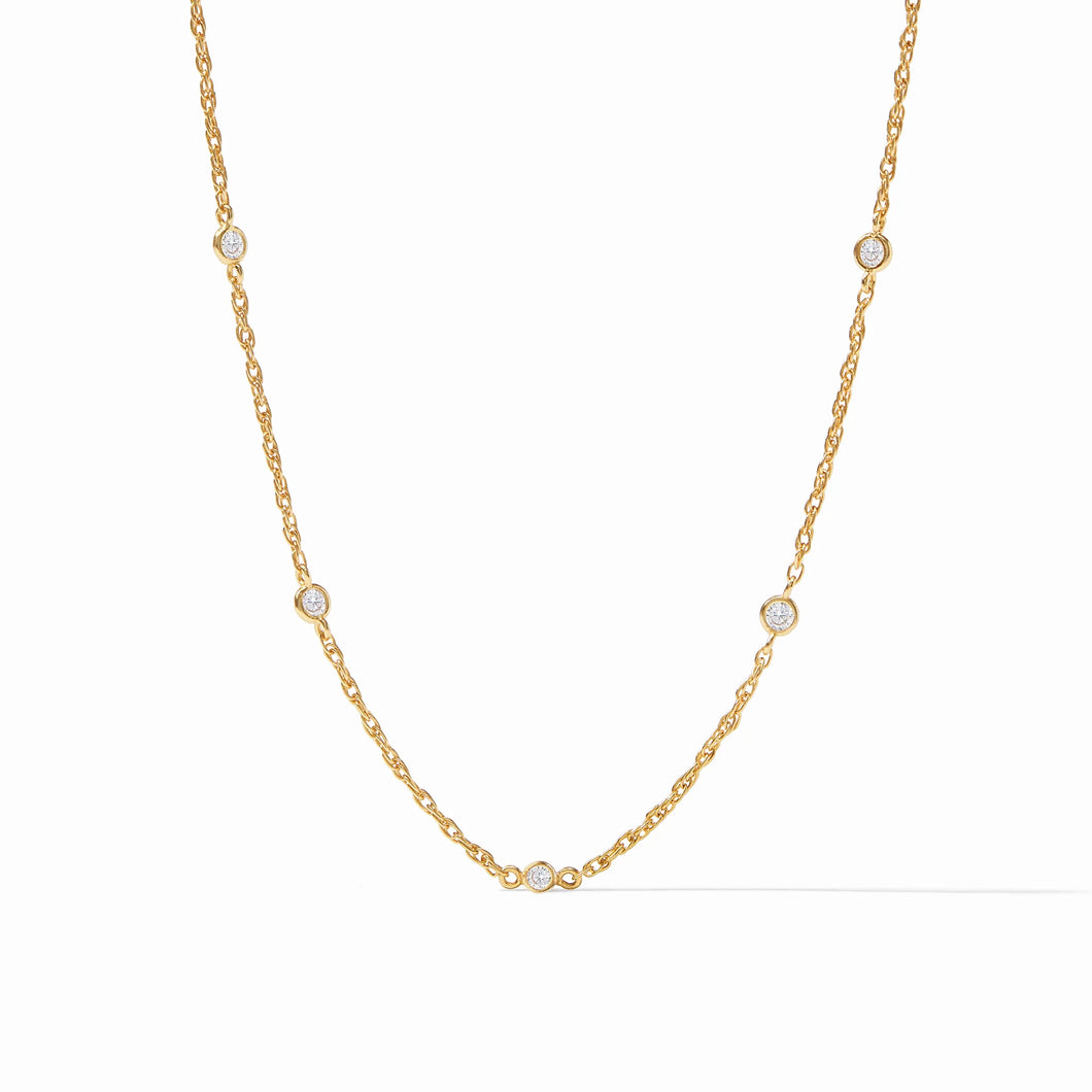 Julie Vos Celeste Delicate Station Necklace-Cubic Zirconia