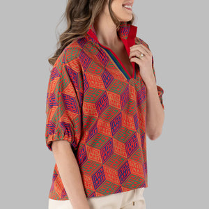Emily McCarthy Poppy Top-Vintage Monogram