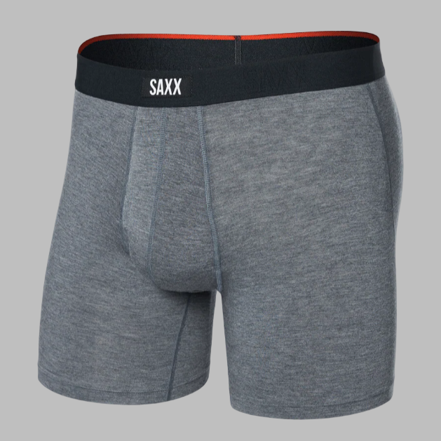 SAXX Vibe Xtra Soft Comfort Boxer Brief Fly-Dark Grey Heather