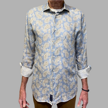 Load image into Gallery viewer, Calder Sport Shirt-Madison Fit-Blue/Brown Paisley
