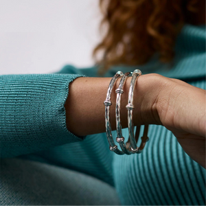 Julie Vos Savannah Bangle-Silver