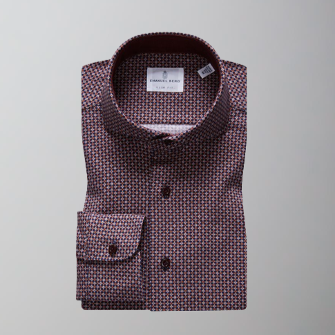 Emanuel Berg Premium Jersey Shirt-Brown Mini Medallion