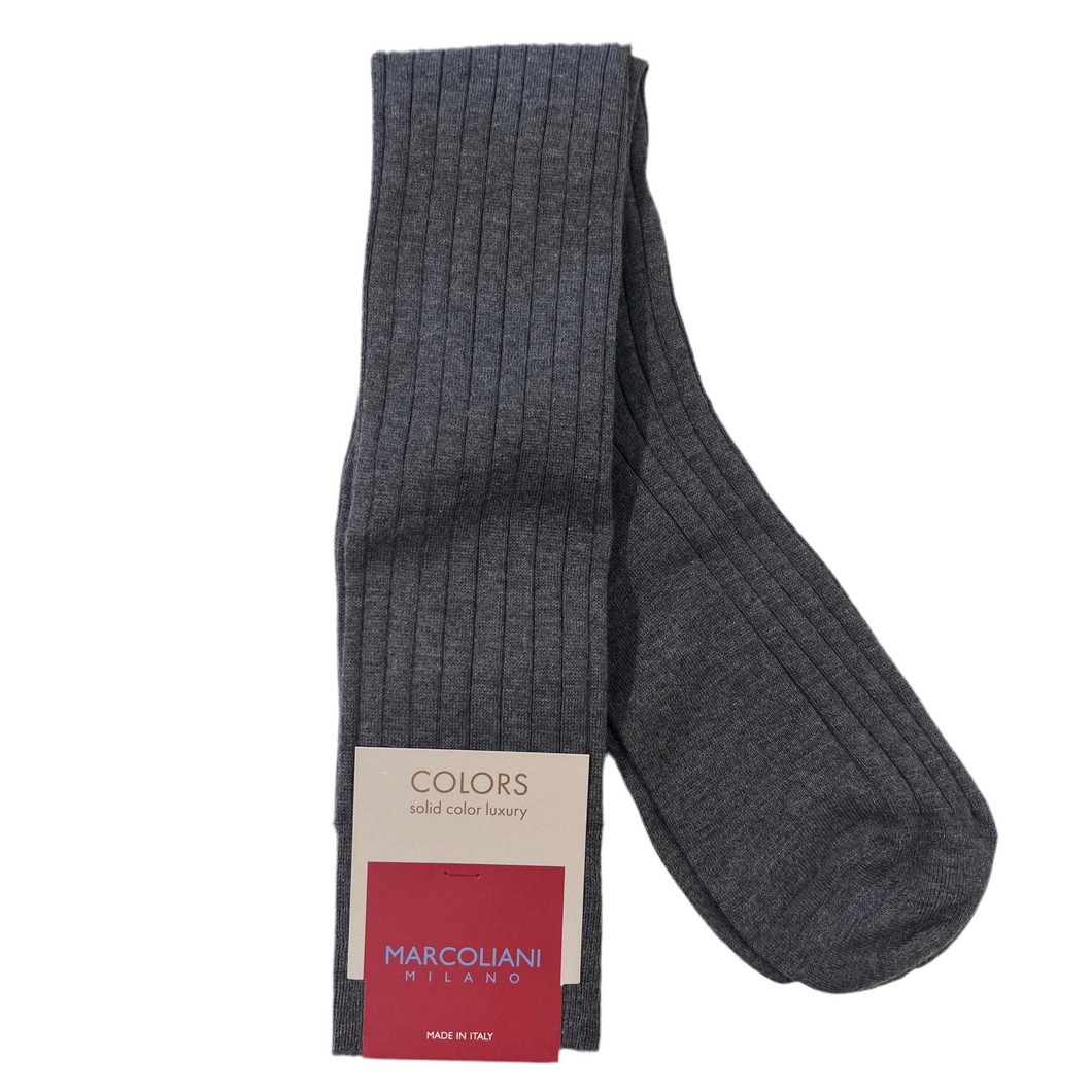 Marcoliani Over the Calf Colors Dress Sock-The Dress Code-Asphalt