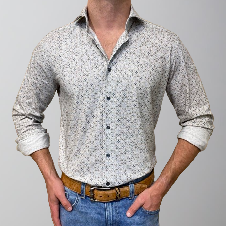 Emanuel Berg Premium Quality Jersey Knit Shirt-Light Beige