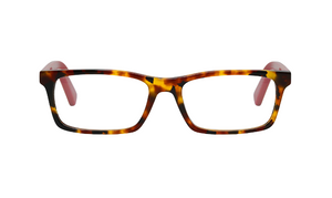 Eyebobs Number Cruncher-Tortoise Front & Red Temples