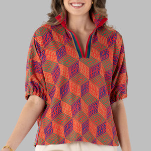 Emily McCarthy Poppy Top-Vintage Monogram