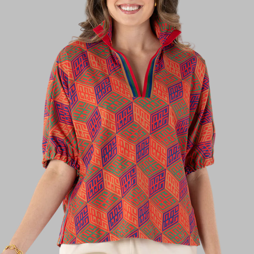 Emily McCarthy Poppy Top-Vintage Monogram