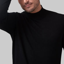 Load image into Gallery viewer, Raffi Solid Merino Mock-Black
