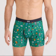 Load image into Gallery viewer, SAXX Vibe Xtra Soft Comfort Boxer Brief Fly-Fairway Bits-Green
