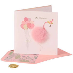 Niquea.D Birthday Card- Flamingo