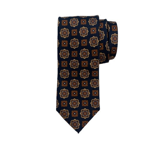 Geoff Nicholson Neckwear-Black/Rust Large Madalion