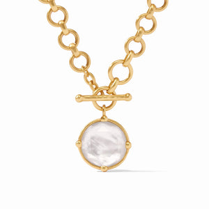 Julie Vos Honeybee Demi Necklace-Iridescent Clear Crystal