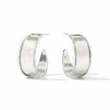 Load image into Gallery viewer, Julie Vos Savoy Hoop-Silver-Small
