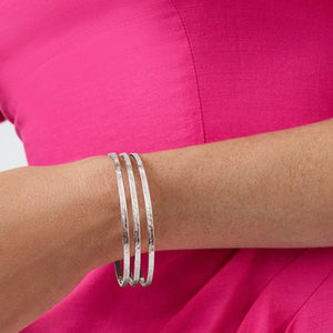 Julie Vos Crescent Bangle-Silver