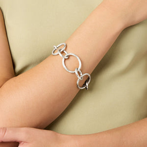 Julie Vos Catalina Light Link Bracelet-Silver