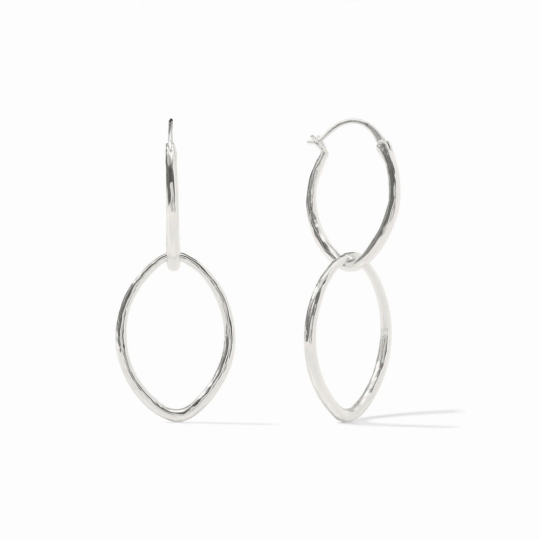Julie Vos Fleur-de-Lis 2-in-1 Earring-Silver