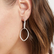 Load image into Gallery viewer, Julie Vos Fleur-de-Lis 2-in-1 Earring-Silver
