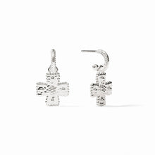 Load image into Gallery viewer, Julie Vos Malta Canterbury Hoop &amp; Charm Earring-Silver
