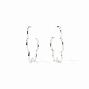 Julie Vos Gardenia Hoop-Silver-Medium