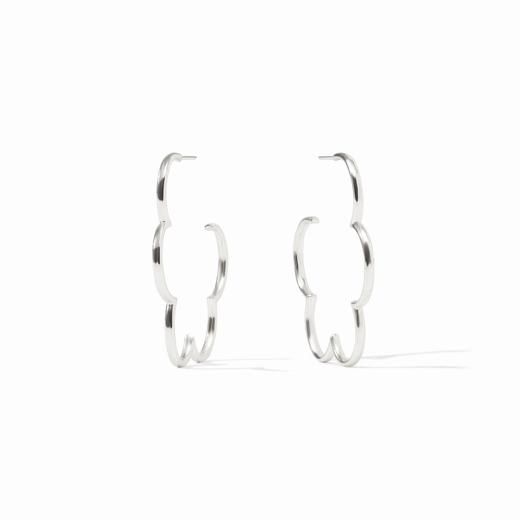 Julie Vos Gardenia Hoop-Silver-Medium