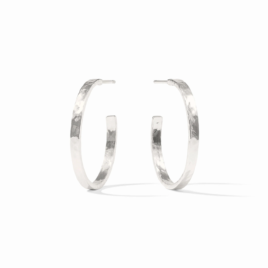 Julie Vos Crescent Hoop-Silver-Medium