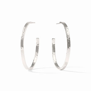 Julie Vos Crescent Hoop-Silver-Large