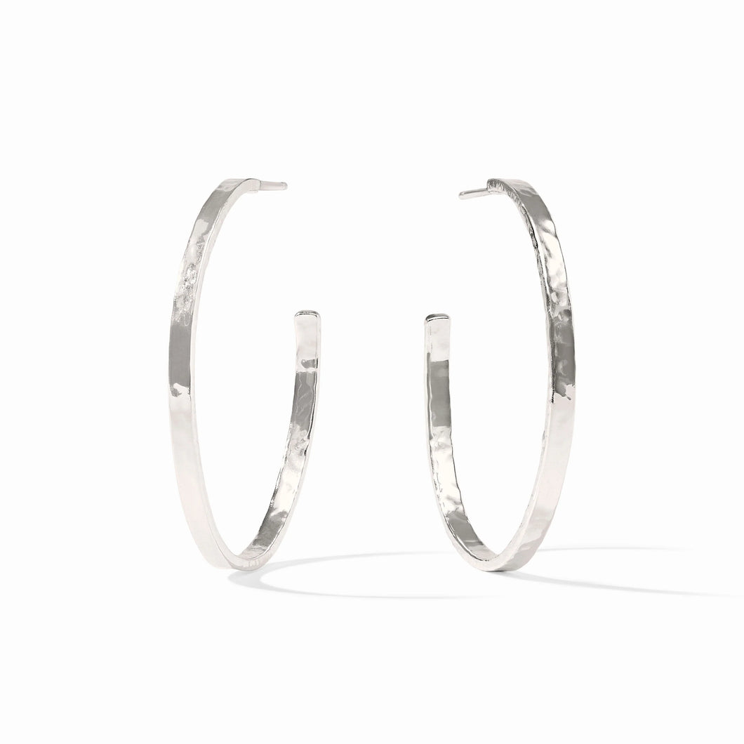 Julie Vos Crescent Hoop-Silver-Large