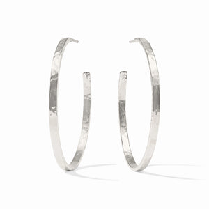 Julie Vos Crescent Hoop-Silver-XL