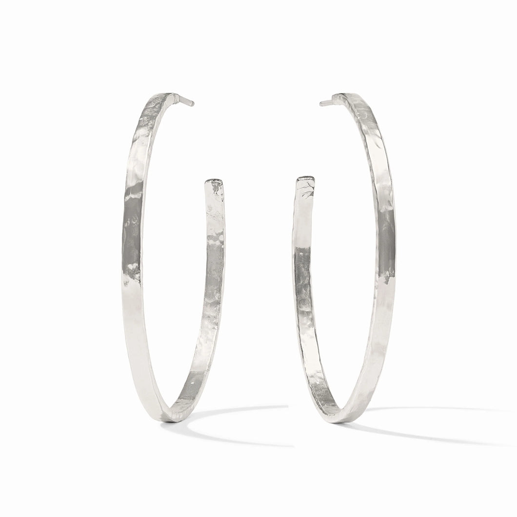 Julie Vos Crescent Hoop-Silver-XL